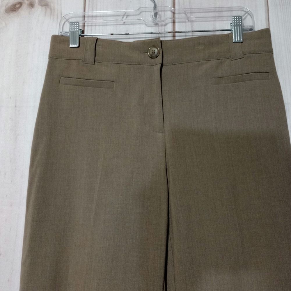 Dressbarn Petite 8P Taupe Brown Straight Leg Dress Pants Career Trousers RN19747 - Picture 3 of 6